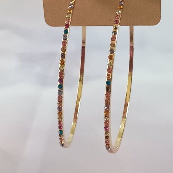 💫 Rainbow Wire Hoop Earrings – Bold, Colorful & Stylish! - Picture 1 of 5